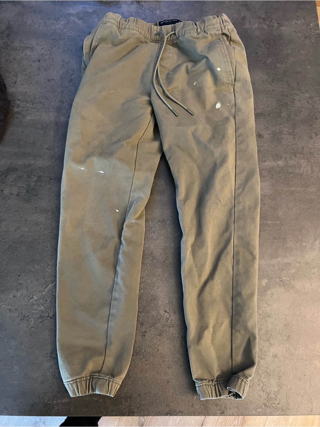 Abercrombie & Fitch Olive Khaki Drawstring Joggers